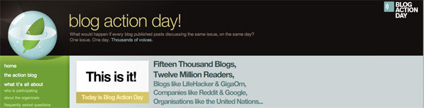 Blog Action Day - Every blogger will post about the environment in their own way and relating to their own topic.